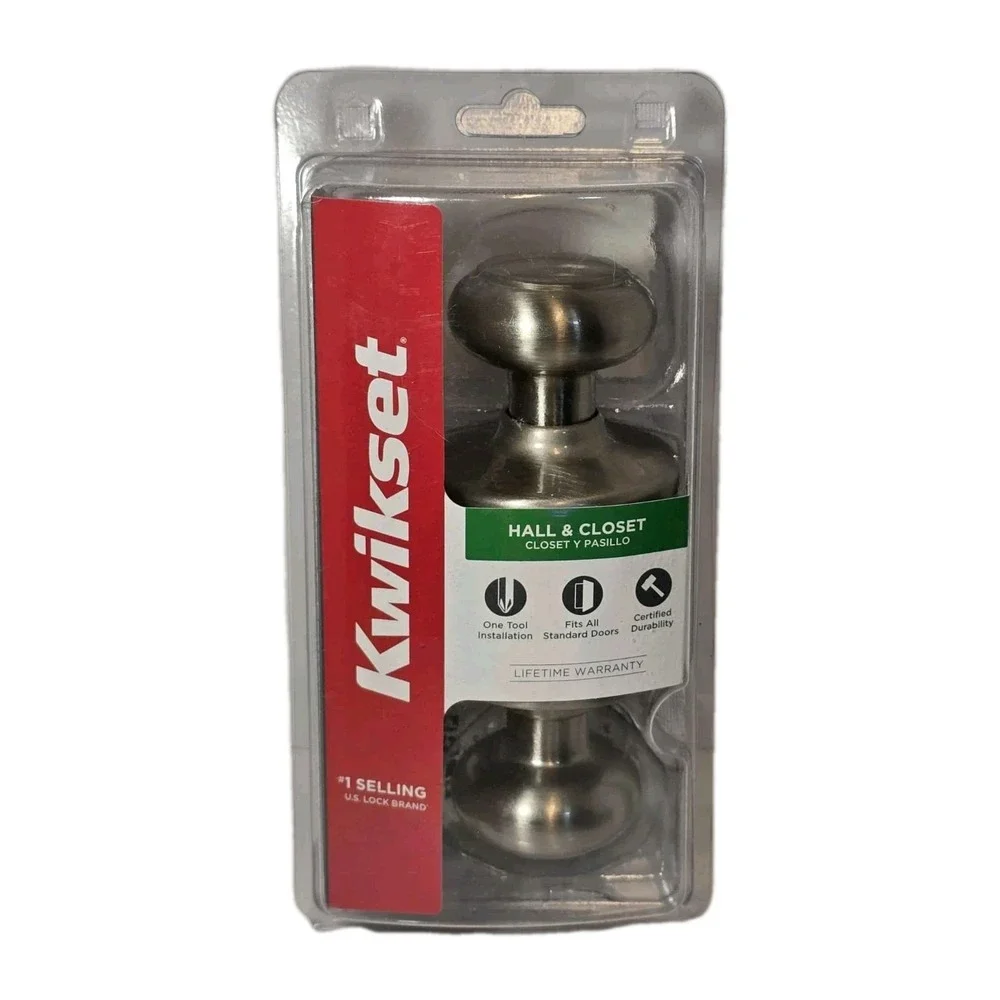 Kwikset Hall And Closet Satin Nickel Door‎ Knob New In Box